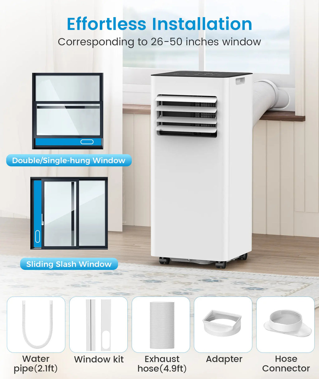 8,000/10,000 BTU Portable Air Conditioners Cool Up to 350/450 Sq.Ft